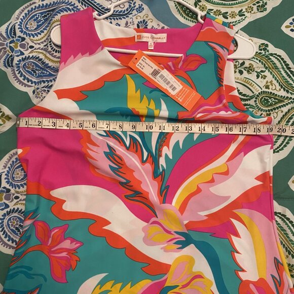 JUDE CONNALLY WOMENS BETH DRESS IN MOD FLORAL IN HOT PINK NWT XL - Picture 4 of 6